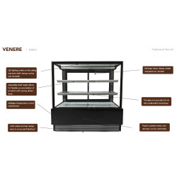 Vitrina Exhibidora Refrigerada para Pastelería 120cm (Clabo)