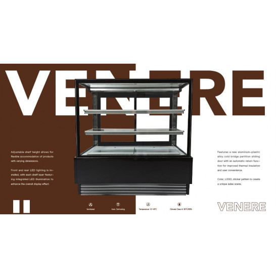 Vitrina Exhibidora Refrigerada para Pastelería 120cm (Clabo)