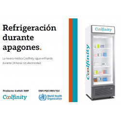 Nevera Médica 26.7" PARA EL ALMACENAMIENTO SEGURO DE VACUNAS, MEDICAMENTOS DE CADENA DE FRÍO Y REACTIVOS DE LABORATORIO (Coolfinity)