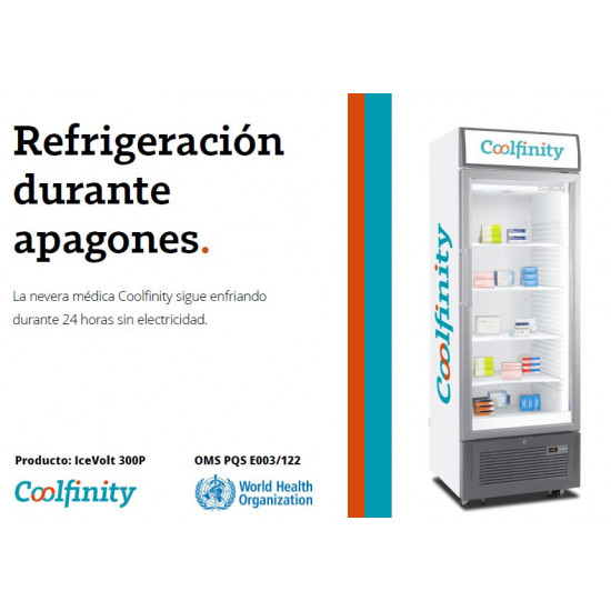 Nevera Médica 26.7" PARA EL ALMACENAMIENTO SEGURO DE VACUNAS, MEDICAMENTOS DE CADENA DE FRÍO Y REACTIVOS DE LABORATORIO (Coolfinity)