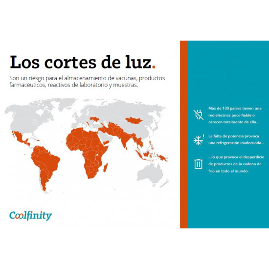Nevera Médica 26.7" PARA EL ALMACENAMIENTO SEGURO DE VACUNAS, MEDICAMENTOS DE CADENA DE FRÍO Y REACTIVOS DE LABORATORIO (Coolfinity)