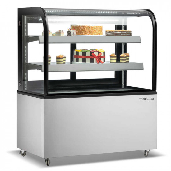 Vitrina refrigerada con cristal curvo para repostería, ensaladas, etc. (36") (Marchia)