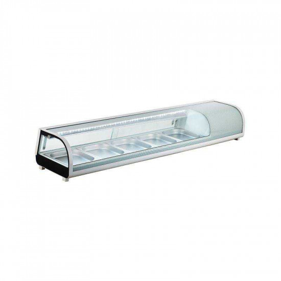 Vitrina refrigerada para sushi y tapas 5 bandejas 71" (Marchia)