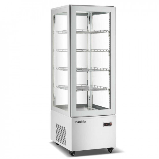 Vitrina refrigerada modelo de piso con cristal alrededor