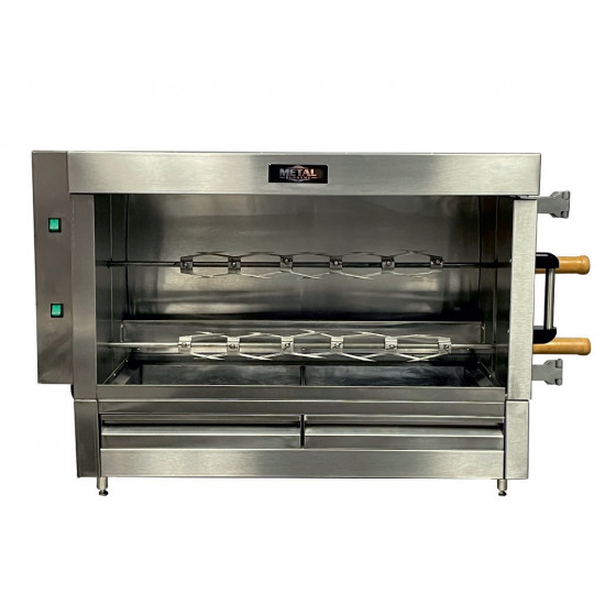 Horno Asador de Pollos a Gas para 10-12 Pollos (Metal Supreme)