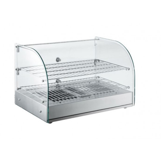 Vitrina caliente de mesa con cristal curvo 22" (Omcan)