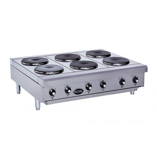 Cocina eléctrica de mesa de 6 hornillas  220V (Royal)