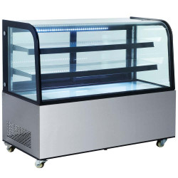 Vitrina refrigerada con cristal curvo para reposteria, ensaladas, etc. (60") 151.4 cm