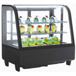 Vitrina / Exhibidora horizontal de mostrador con cristal curvo refrigerada (27") (68.58 cm largo) (Marchia)