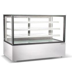 Vitrina de panadería refrigerada de vidrio recto 72" (Marchia)