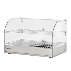 Vitrina caliente de mesa con cristal curvo 22" (Omcan)