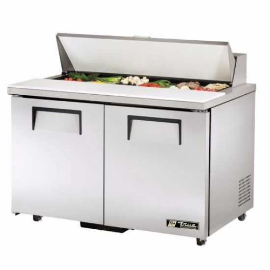 Mesa refrigerada para preparar ensaladas y sandwiches, dos puertas 48" (True)